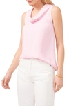 Vince Camuto Cowl Neck Sleeveless Blouse In Pink Horizon