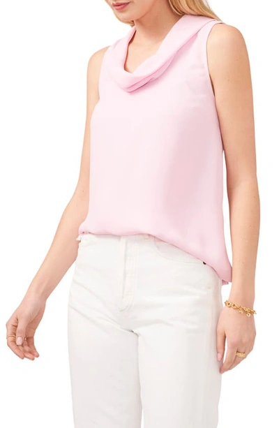 Vince Camuto Cowl Neck Sleeveless Blouse In Pink Horizon
