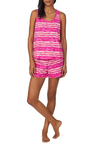 Ralph Lauren Print Short Pajamas In Fusia/ Pt