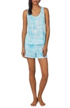 Ralph Lauren Print Short Pajamas In Turq/ Prt