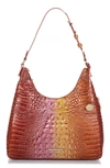 Brahmin Tabitha Croc Embossed Leather Shoulder Bag In Glam