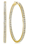 CRISLU INSIDE OUT CUBIC ZIRCONIA HOOP EARRINGS