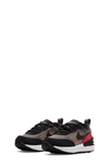 Nike Kids' Waffle One Sneaker In Flat Pewter/black/siren Red