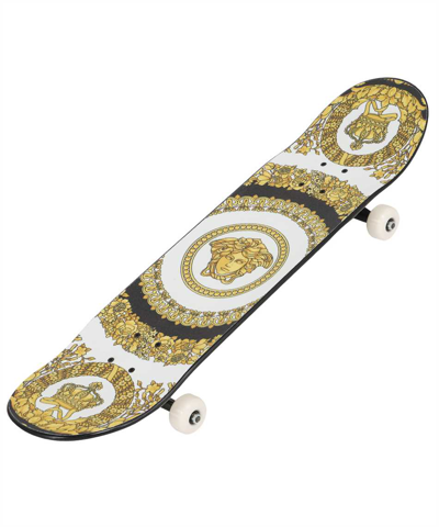 Versace Printed Skateboard In Black