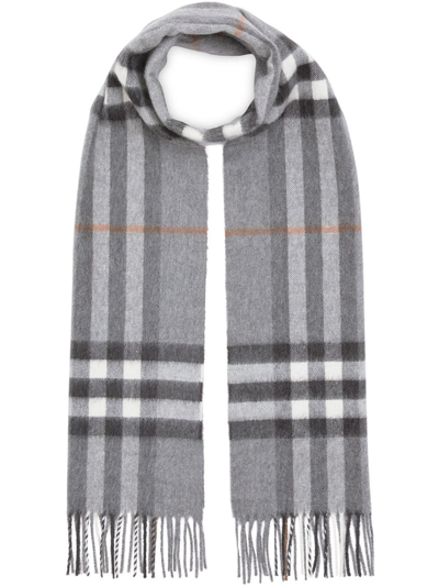 Burberry Women's  Grey Cashmere Scarf