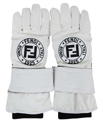 Fendi Ski Gloves In White