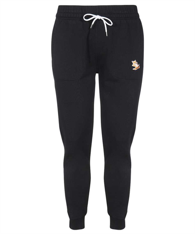 Maison Kitsuné Chillax Fox Patch Classic Jog Trousers In Black