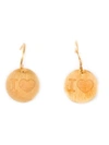 MARIE HELENE DE TAILLAC 22KT GOLD 'I LOVE' EARRINGS,F13201M1201310853378