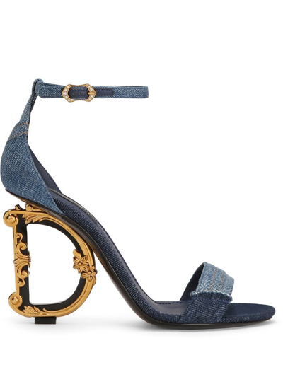 Dolce & Gabbana Dolce E Gabbana Women's  Blue Cotton Sandals