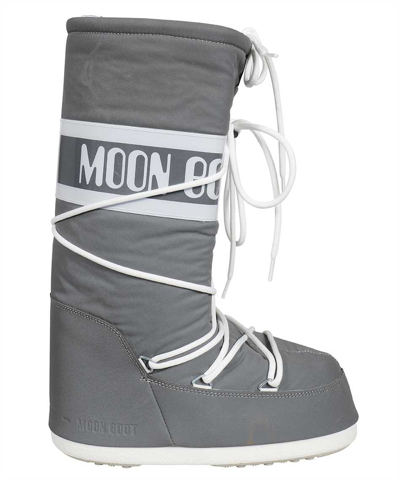 Moon Boot Knee Boots In Silver