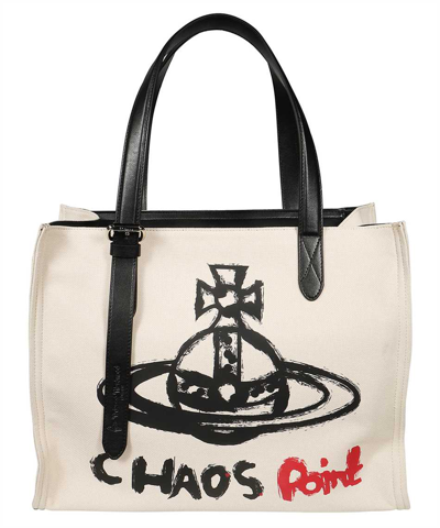 Vivienne Westwood Hoxton Shopper Bag In Beige