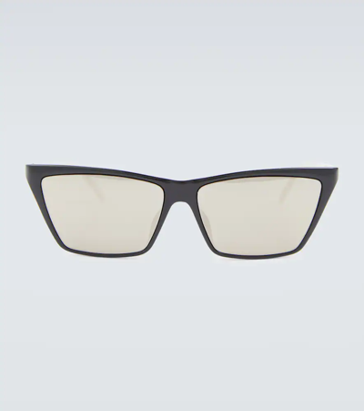 Givenchy Acetate Rectangle Sunglasses In Shiny Black / Smoke Mirror
