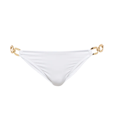 Melissa Odabash Denver Embellished Bikini Bottoms In White