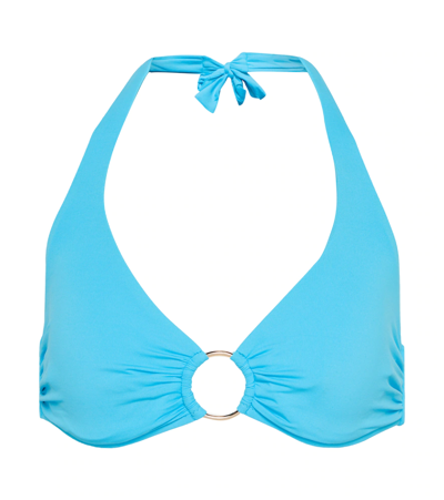 Melissa Odabash Brussels Halterneck Bikini Top In Aqua