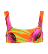 LOUISA BALLOU SCOOP PRINTED BIKINI TOP