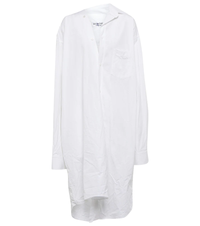 Balenciaga Twisted Cotton Shirt Dress In New