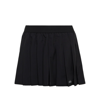 Alo Yoga Varsity Cotton Tennis Miniskirt In Black