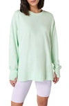 Sweaty Betty After Class Split Sweatshirt In Spring Green