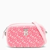 BURBERRY LOLA PINK LEATHER AND FABRIC CAMERA BAG