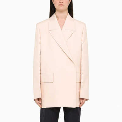 Jil Sander Tailormade Large Collar Double Breasted Blazer In Pink