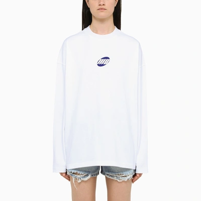 We11 Done White T-shirt With Contrasting Logo