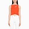 VERSACE ORANGE VEST TOP