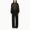 ANN DEMEULEMEESTER BARBARA BOMBER JACKET IN GLOSSY BLACK ACETATE