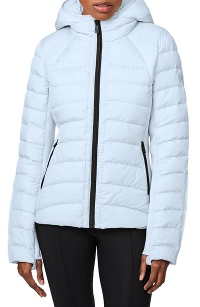Bernardo Hooded Quilted Water Repellent Jacket In Frost
