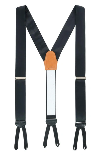 Trafalgar Sutton Silk Suspenders In Black