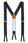 Trafalgar Men's Sutton Solid Color Silk Formal End Suspenders In Black