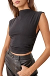 REFORMATION REFORMATION LINDY RUCHED CROP TOP