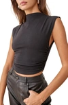 REFORMATION LINDY RUCHED CROP TOP