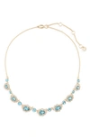 Marchesa Dream Jewels Frontal Necklace In Turquoise