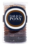 L Erickson Grab & Go Set Of 15 Ponytail Holders In Camelback