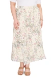 Vince Camuto Breezy Dandelion Tiered Ruffle Skirt In New Ivory