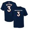Outerstuff Big Boys Russell Wilson Navy Denver Broncos Mainliner Player Name And Number T-shirt In Navy