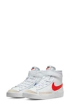 Nike Kids' Blazer Mid '77 High Top Sneaker In White/ Red/ Blue/ Black