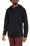 Zella Harbor Henley Hoodie In Black