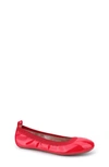 Yosi Samra Girl's Miss Samara Ballerina Flats, Toddler/kids In Red