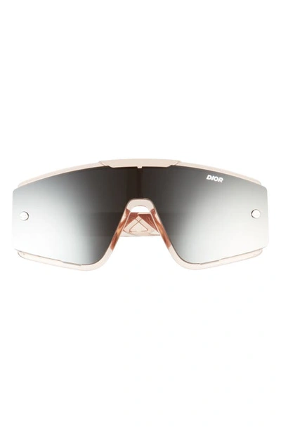 Dior Xtrem 145mm Shield Sunglasses In Shiny Pink / Smoke Mirror