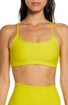 Beyond Yoga Space Dye Slim Racerback Sports Bra In Lemon-citron
