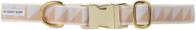 See Scout Sleep Beige & Off-white X-large Nice Grill Standard Collar In Ice Blue, Camel & Iv