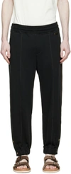 AGNONA BLACK COTTON LOUNGE PANTS