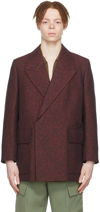 JIL SANDER SSENSE EXCLUSIVE RED COTTON COAT