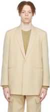 Jil Sander Ssense Exclusive Beige Wool Blazer In 265 Almond