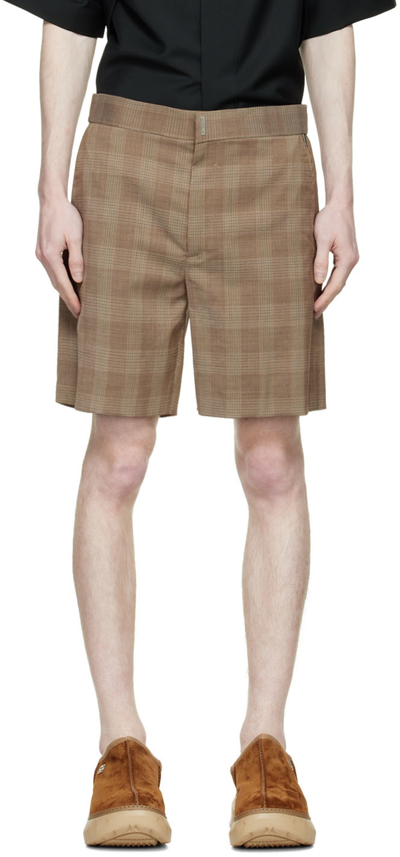 Givenchy Brown Wool Shorts In 234 Light Brown