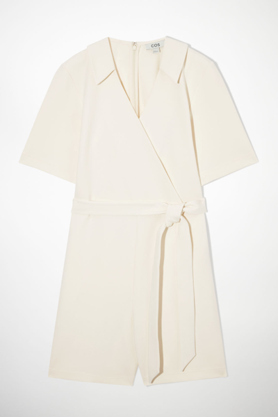 Cos Wrap-effect Playsuit In White