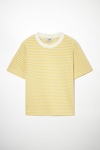 Cos Regular-fit Heavyweight T-shirt In Yellow