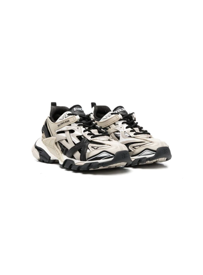 Balenciaga Multicolor Track.2 Trainers For Kids In Beige Black