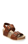 Mephisto Violett Platform Wedge Sandal In Chestnut